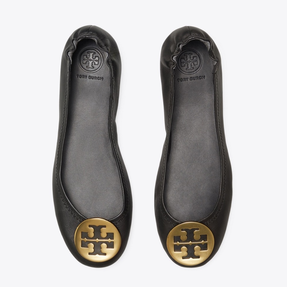 Tory Burch Leather Mini Travel Ballet Flats